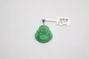 10K Yellow Gold Buddha Jade Charm (7.7 Grams)