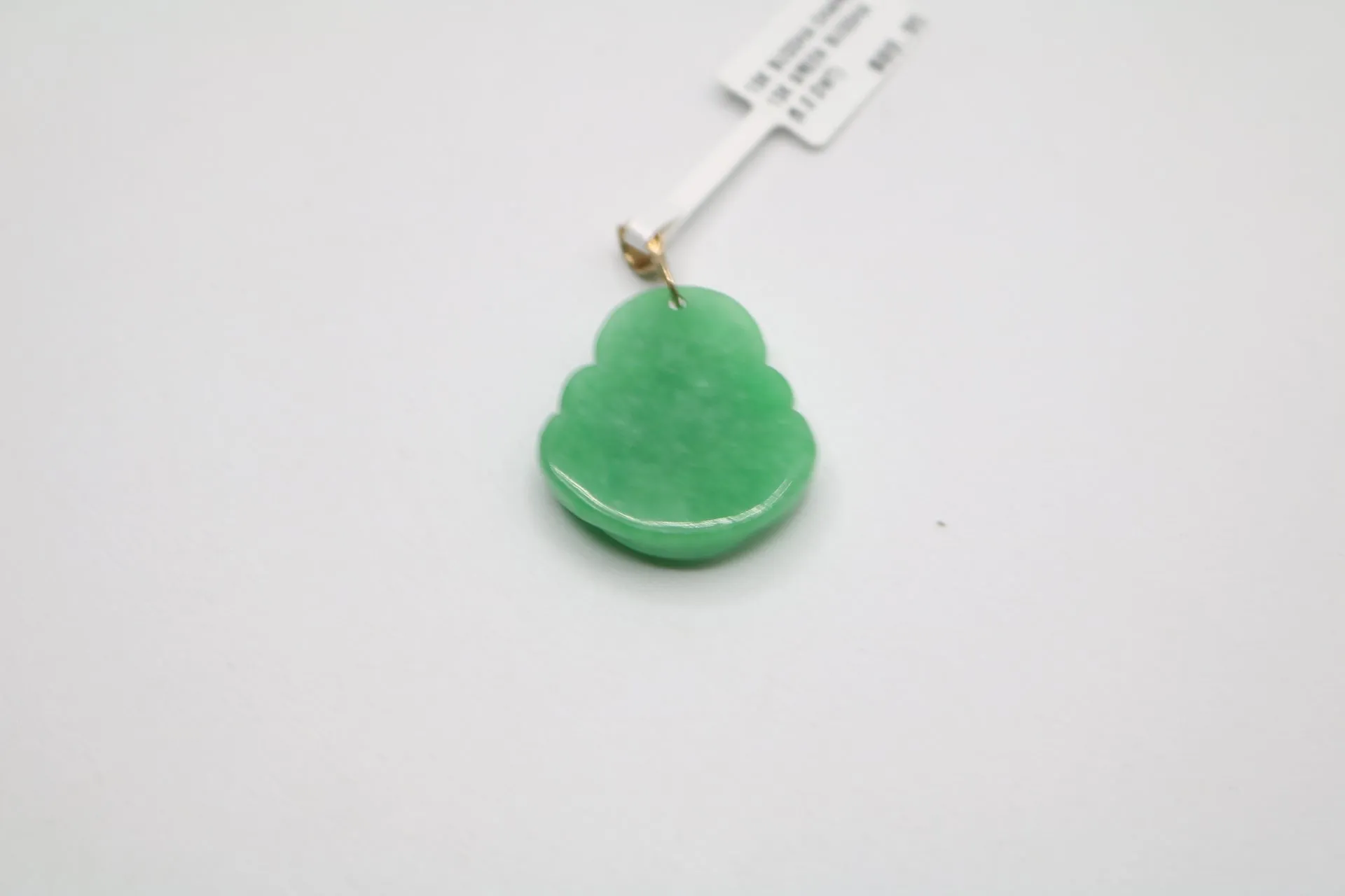 10K Yellow Gold Buddha Jade Charm (7.7 Grams)