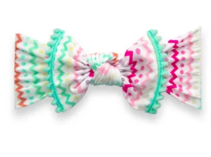 Baby Bling Bows TRIMMED PRINTED KNOT: Easter Stripes