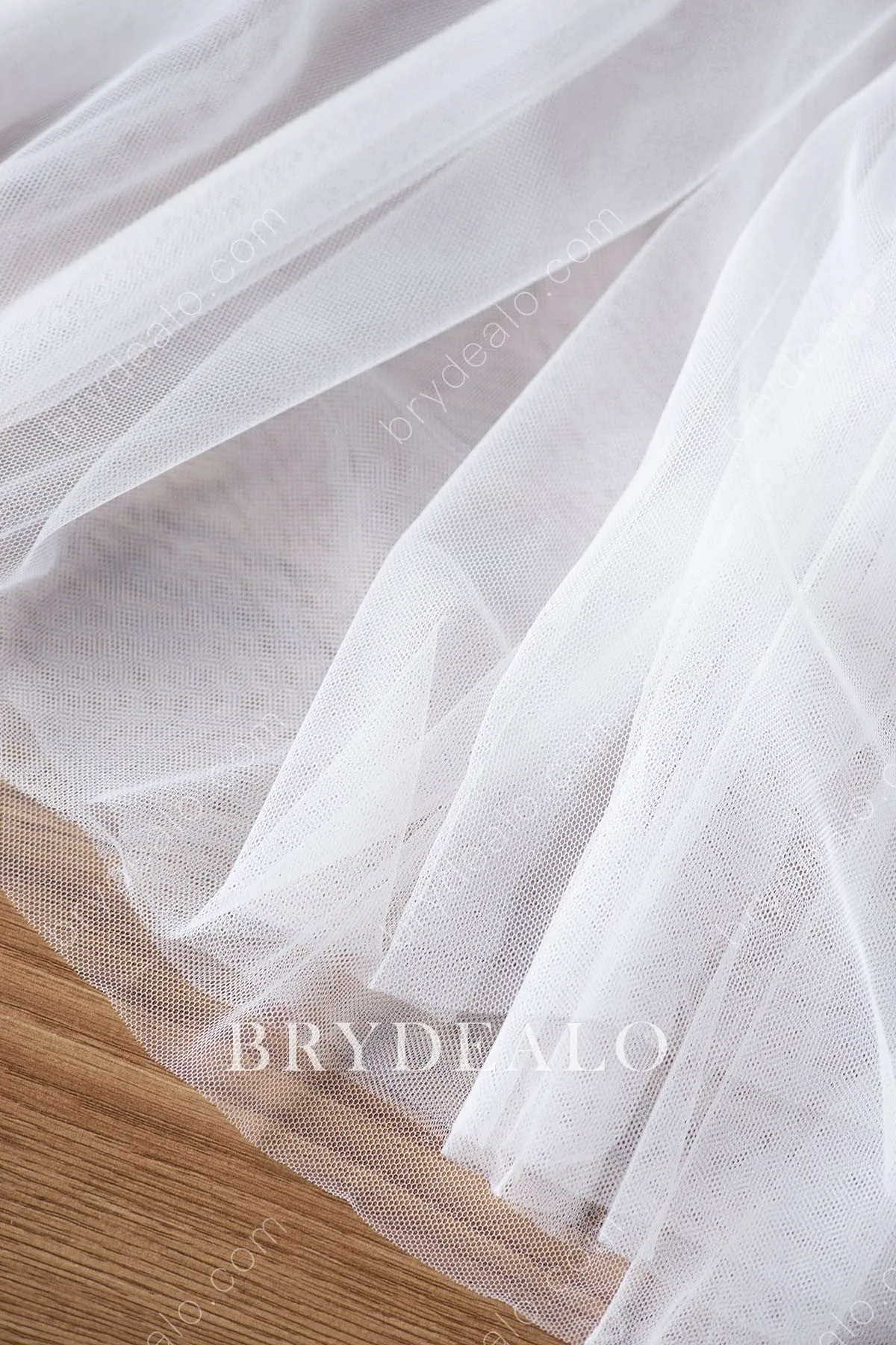 Best Simple Sheer Tulle Wedding Overskirt Online