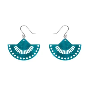 Boho Fan Essential Drop Earrings - Green