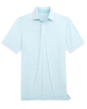 brrr°-eeze Meadowbrook Stripe Polo- Clearwater Blue