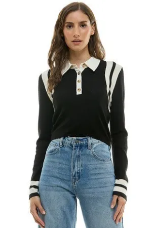 Contrast Collar Sweater