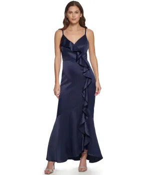 Dress DKNY, Sleeveless Ruffled V-Neck Gown