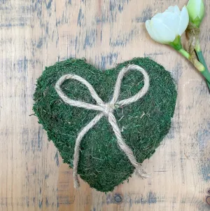 Faux Moss Heart