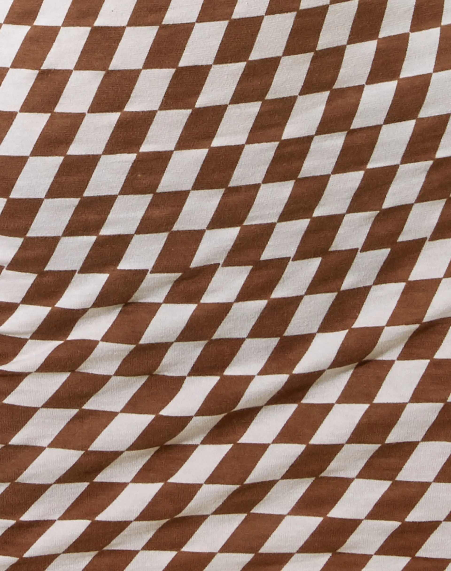 Gele Mini Dress in Diagonal Checker Tan and Ivory