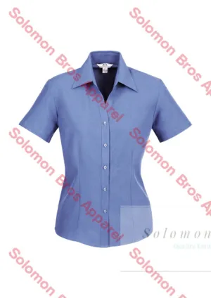 Haven Ladies Short Sleeve Blouse Mid Blue