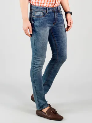 Monument Blue Washed Straight Fit Jeans | JadeBlue