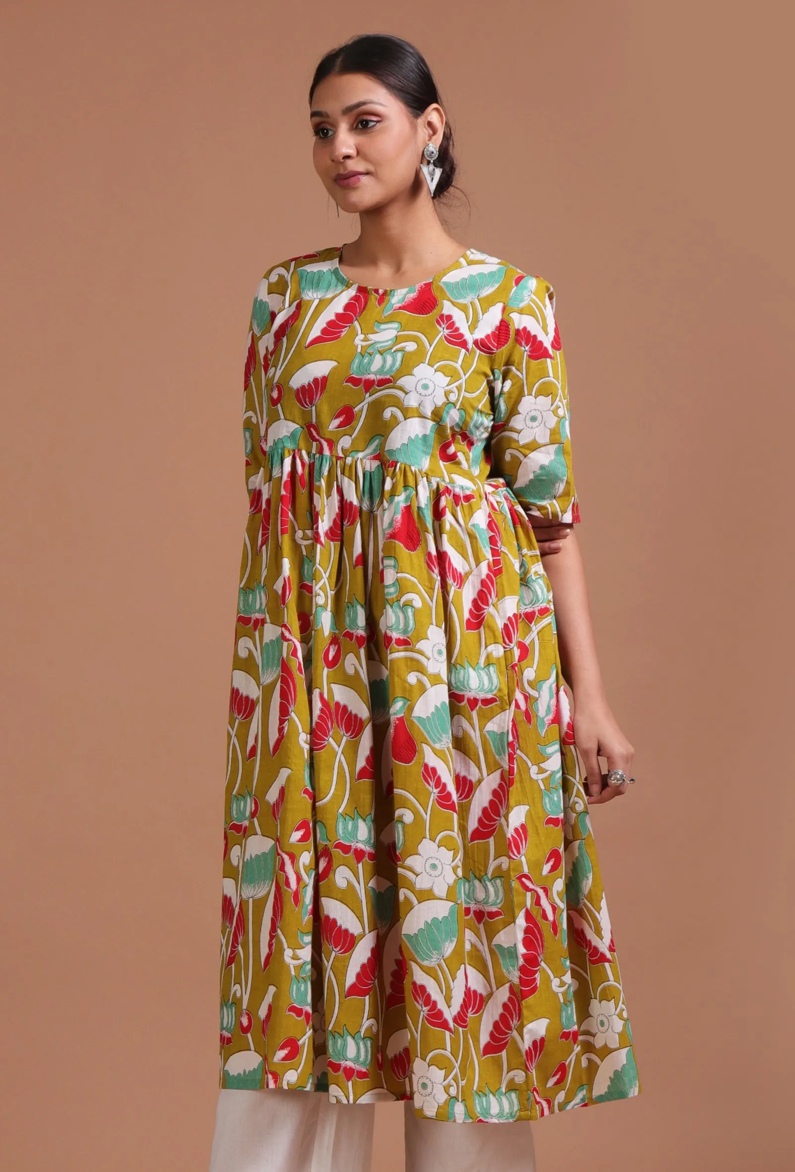 Multicolor Cotton Printed Dress