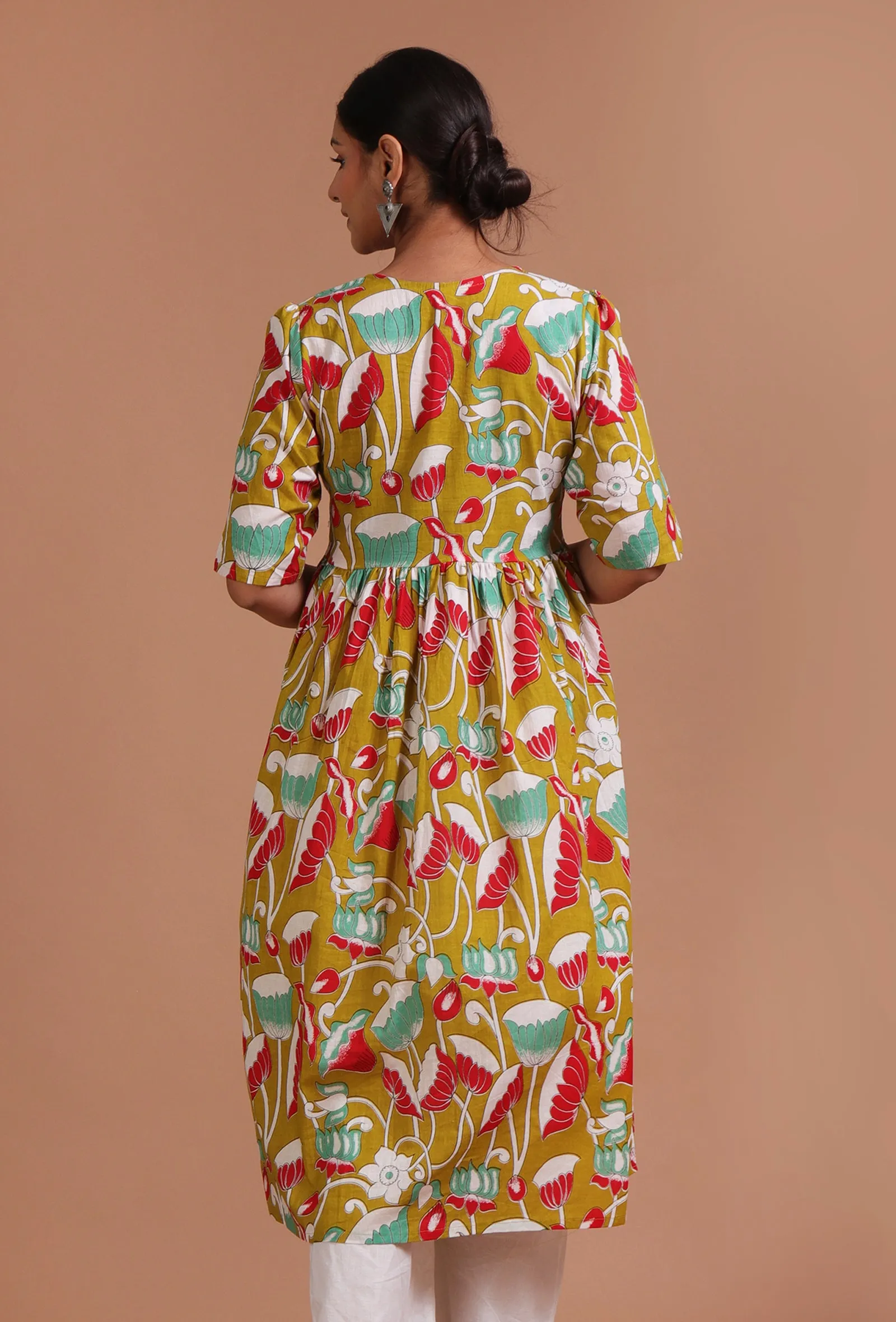 Multicolor Cotton Printed Dress