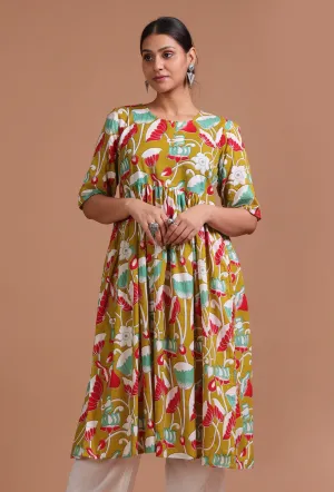 Multicolor Cotton Printed Dress