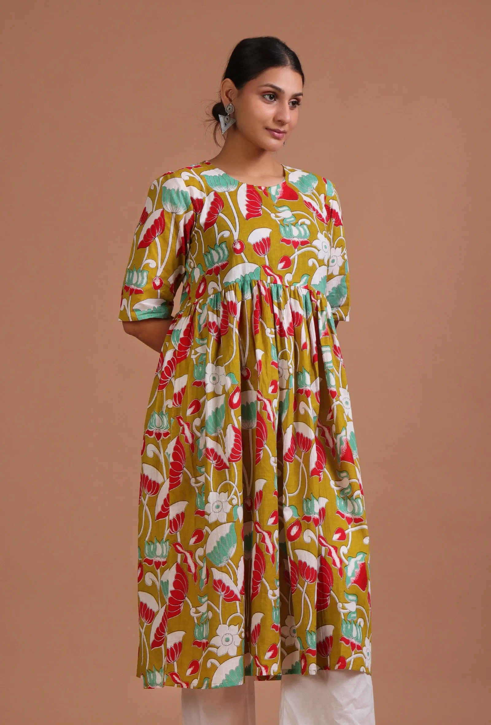 Multicolor Cotton Printed Dress