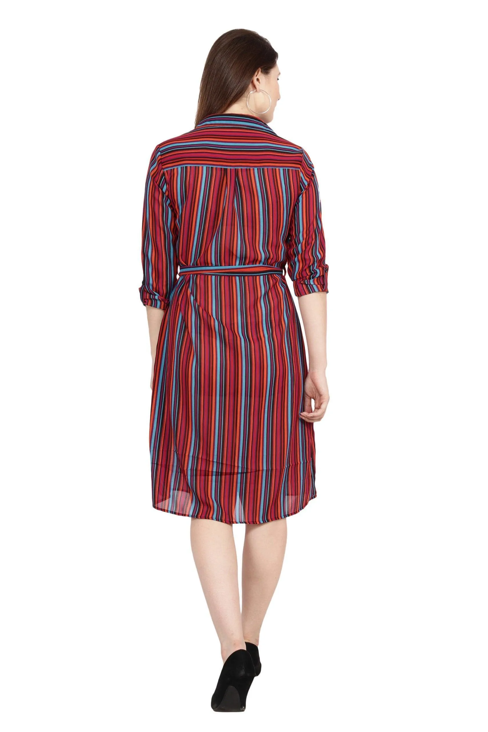 Multicolored Striped Dress