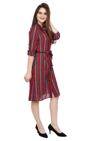 Multicolored Striped Dress