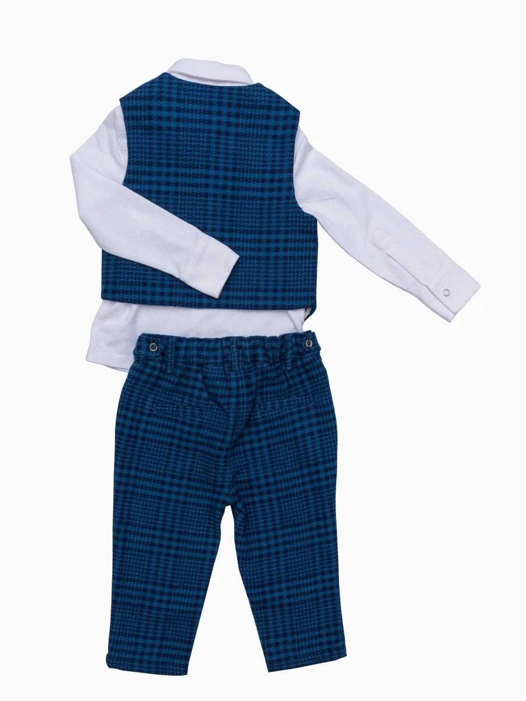 One Friday Blue Checks New Born Baby Set