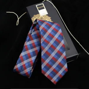 Peluche Moderated Checks Microfiber Necktie For Men