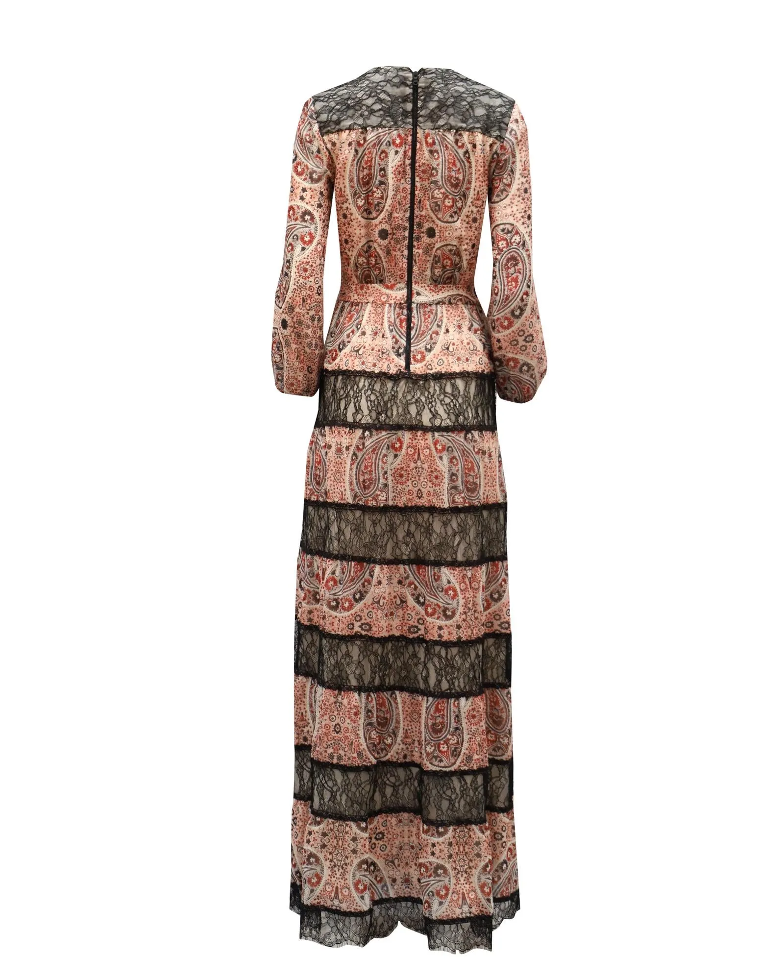 Printed Long Sleeve Maxi Dress