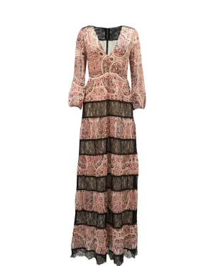 Printed Long Sleeve Maxi Dress