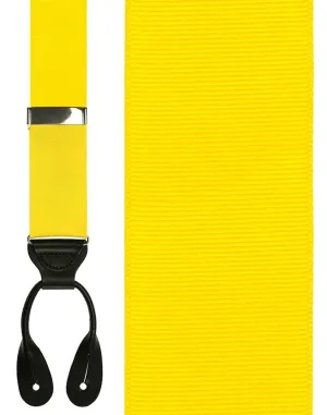 "Bright Yellow Grosgraine Ribbon II" Suspenders