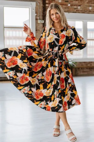 SALE - Winny Floral Tie Waist Dress | Size Small