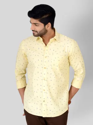 Summer Lime Printed Tailored Fit Casual Shirt | JadeBlue