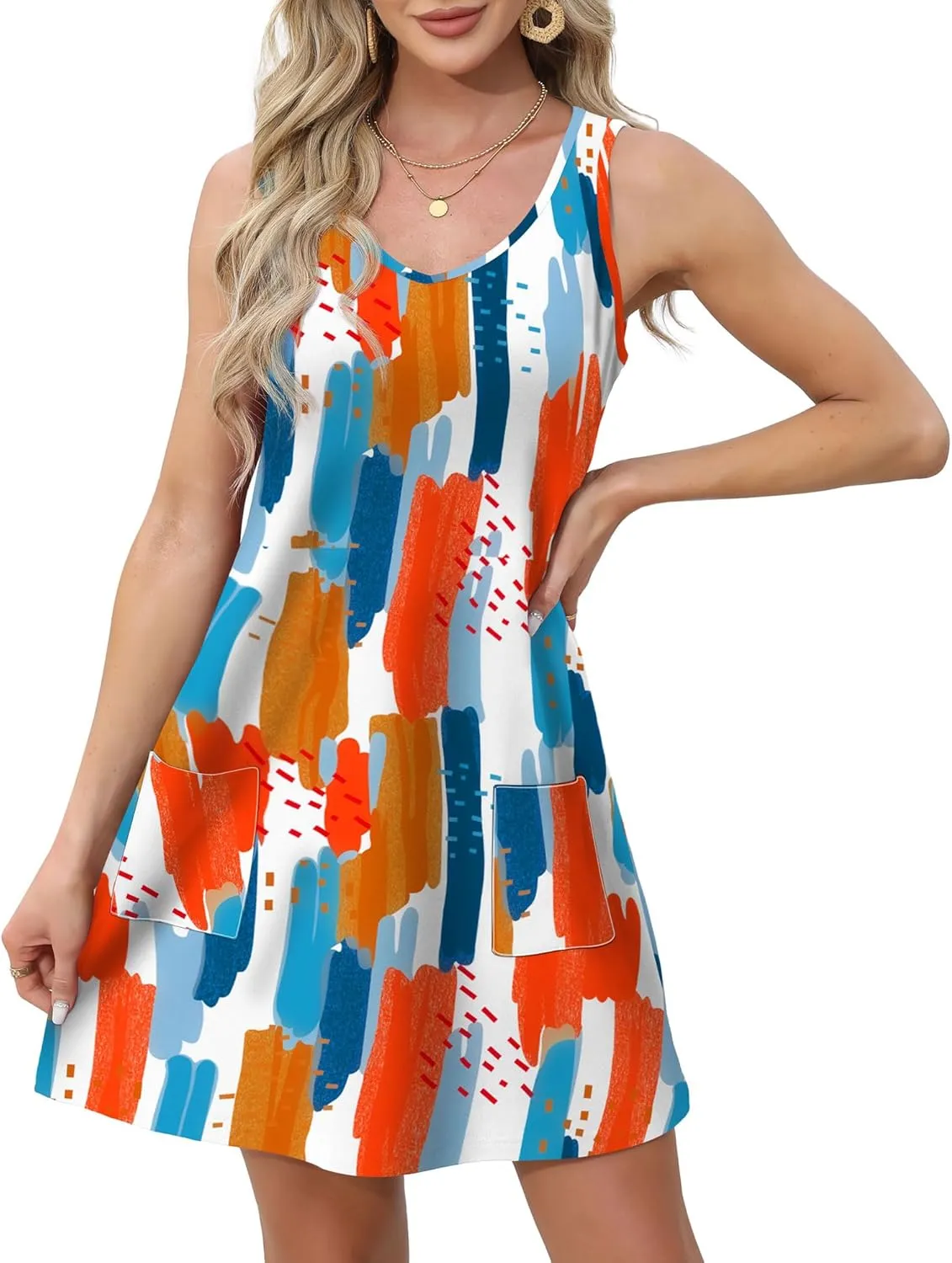 Sundresses Sleeveless Swimsuit Dress