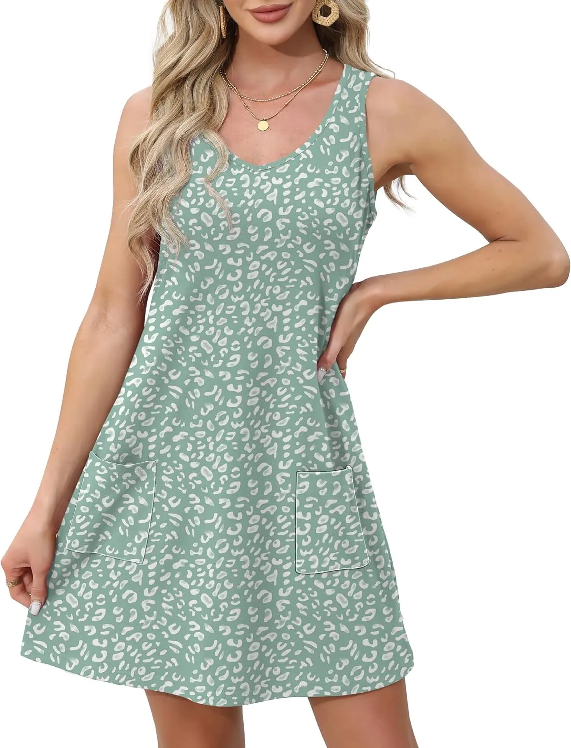 Sundresses Sleeveless Swimsuit Dress