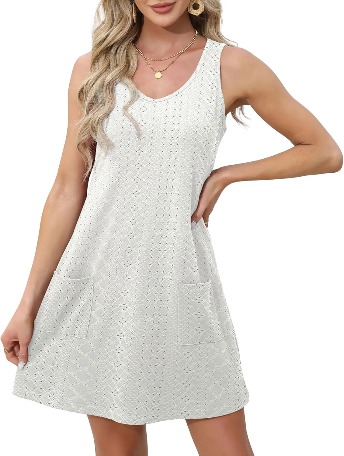 Sundresses Sleeveless Swimsuit Dress