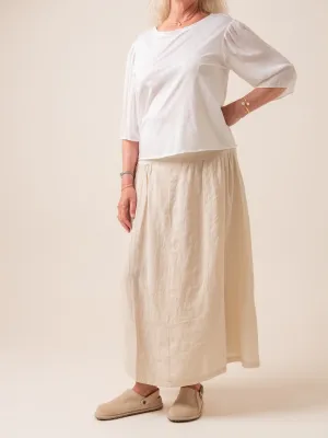 Transit Par Such Maxi Linen Skirt in Ivory