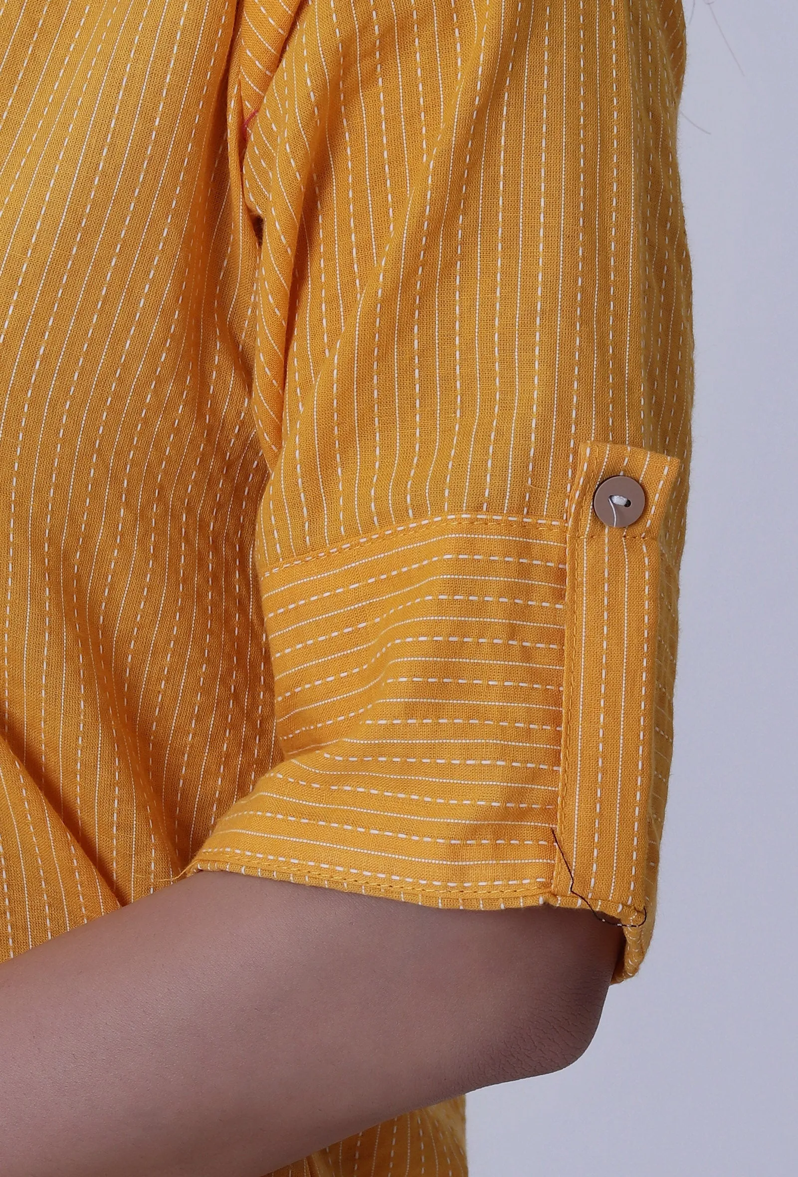 Yellow Cotton Kurti