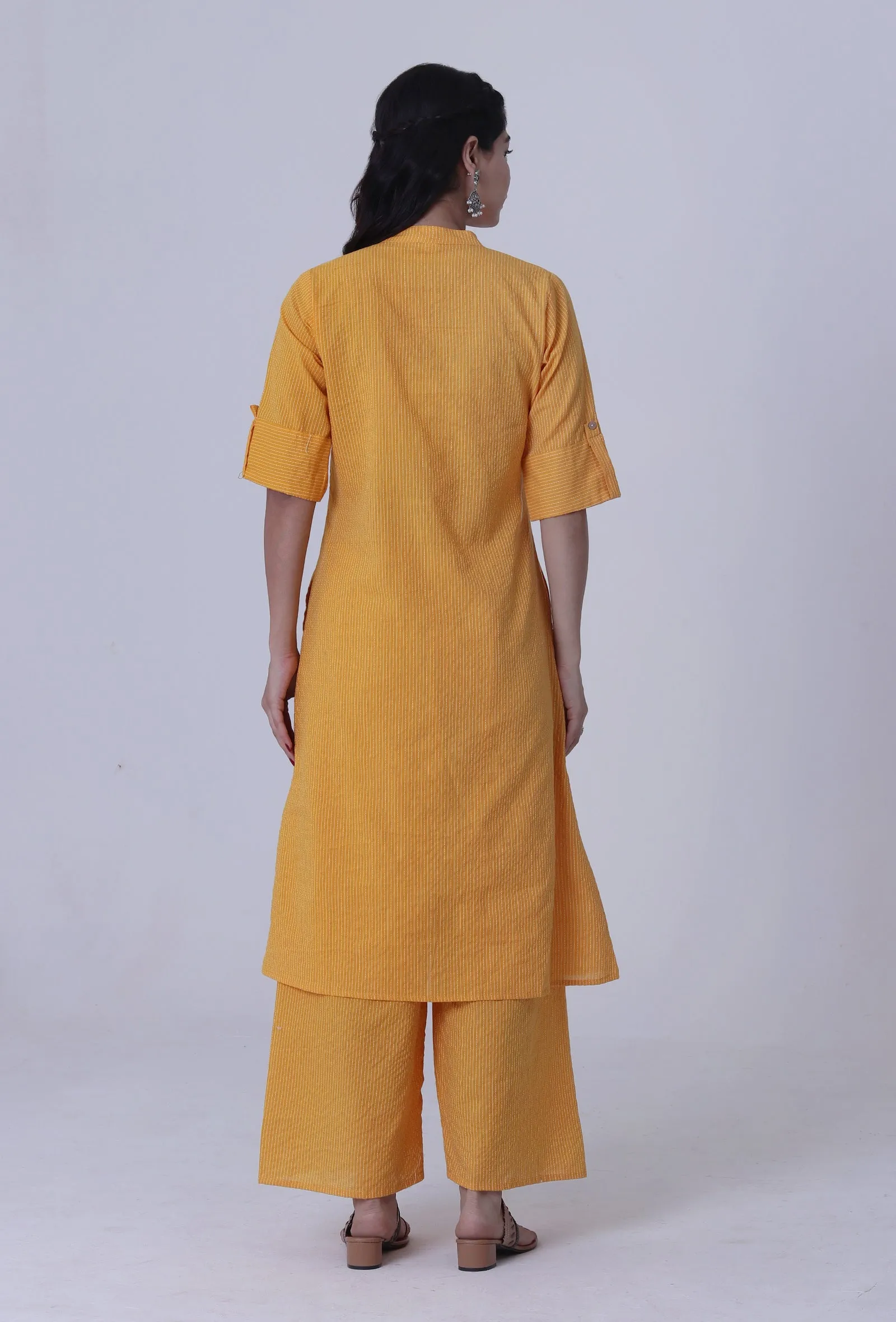 Yellow Cotton Kurti