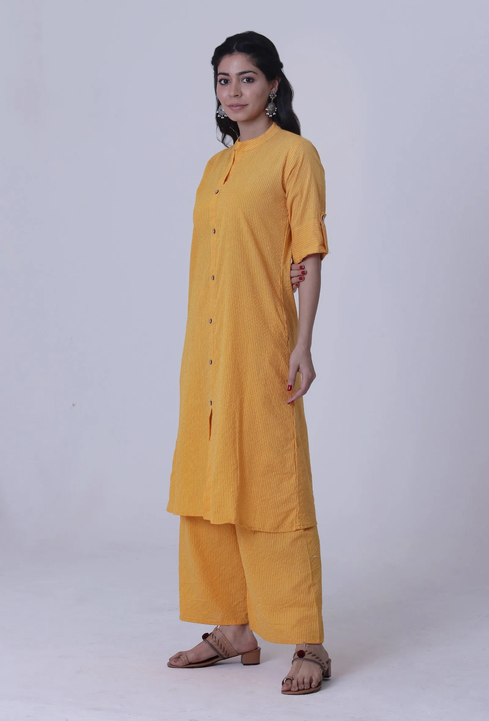 Yellow Cotton Kurti